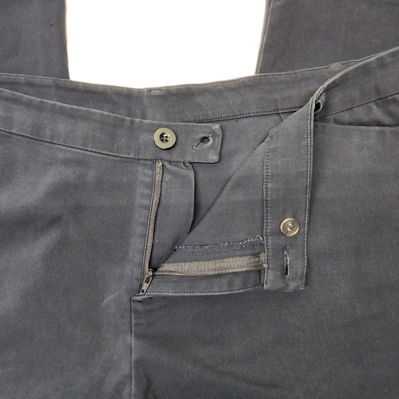 CJ Banks High Waist Cropped Pant Navy Blue Cotton Stretch, Size 24W Petite - Picture 6 of 14